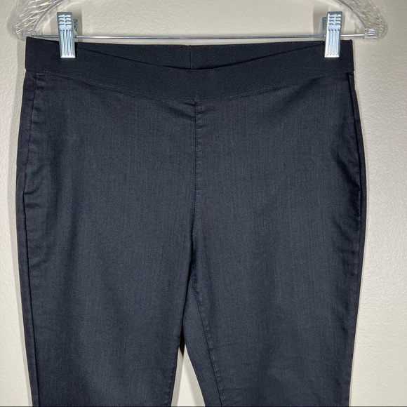 Eileen Fisher Black Pull On Pants Coated Sheen Jeggings Womens Small Petite - Picture 7 of 9